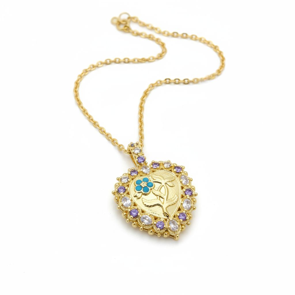 'Forget Me Not' Heart Pendant