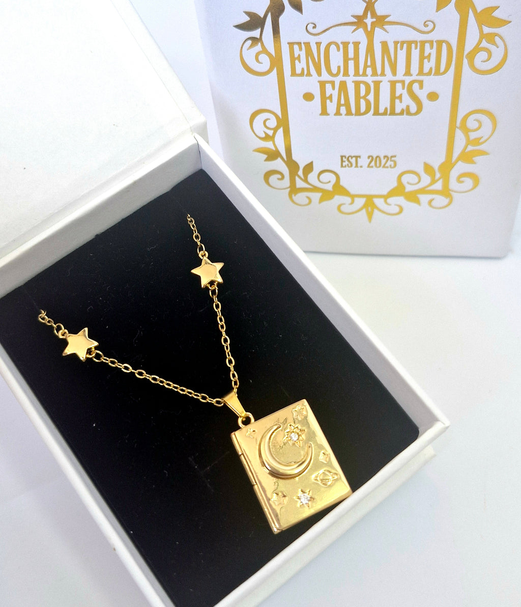 'The Moon & Stars' Soul Mate Book Locket