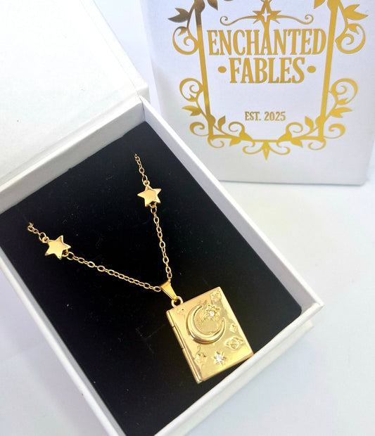 Enchanted Book Locket Necklace