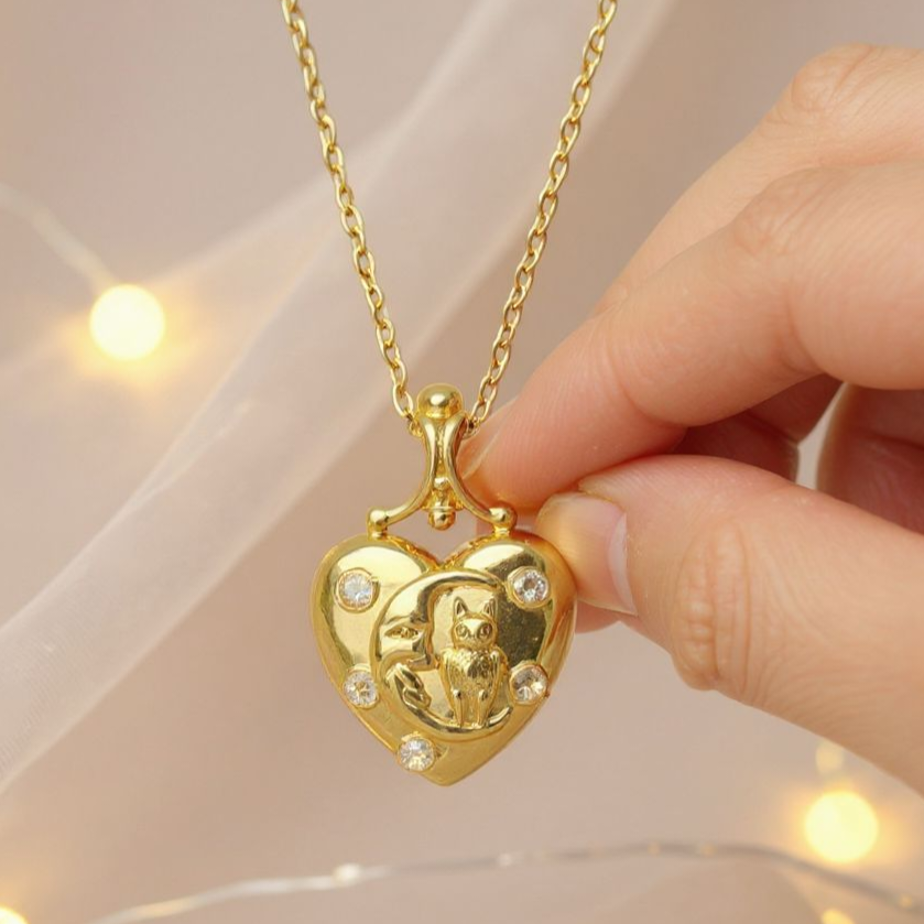 'The Owl & Moon' Keepsake Pendant