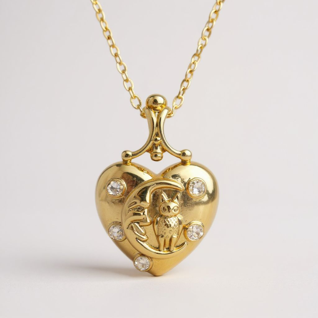 'The Owl & Moon' Keepsake Pendant