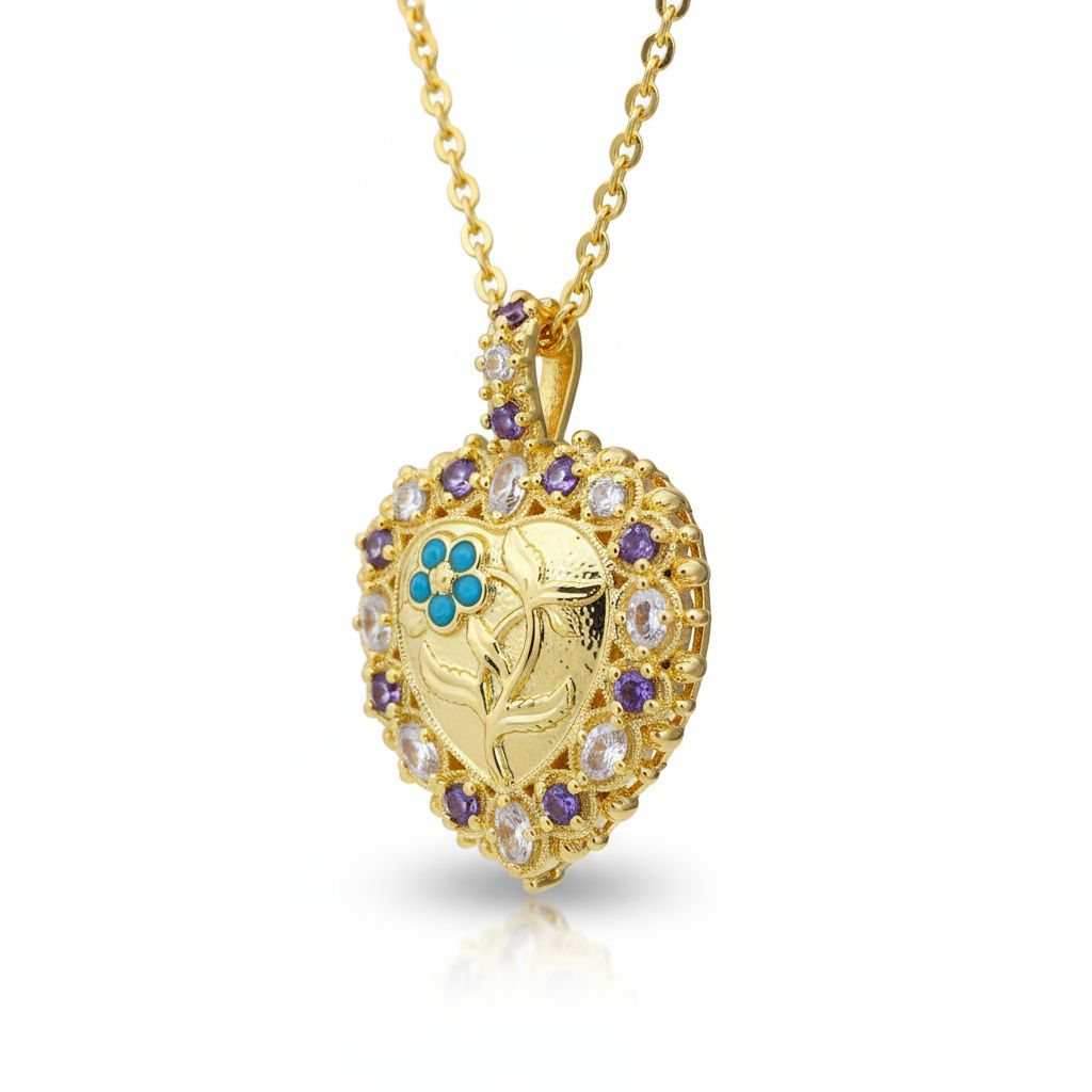 'Forget Me Not' Heart Pendant