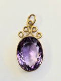 Lavender Scrollwork Amethyst Pendant - Enchanted Fables