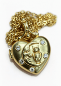 Moon & Owl Heart Locket - Enchanted Fables