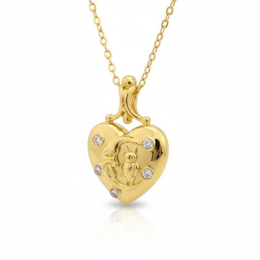 'The Owl & Moon' Keepsake Pendant