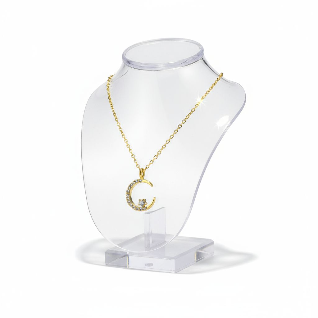 'The Moon & Star' Pendant Necklace