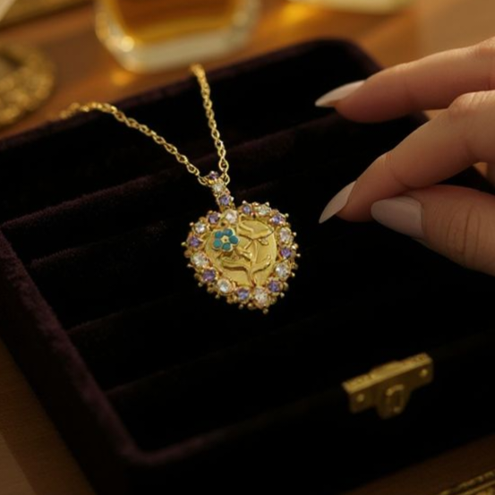 'Forget Me Not' Heart Pendant