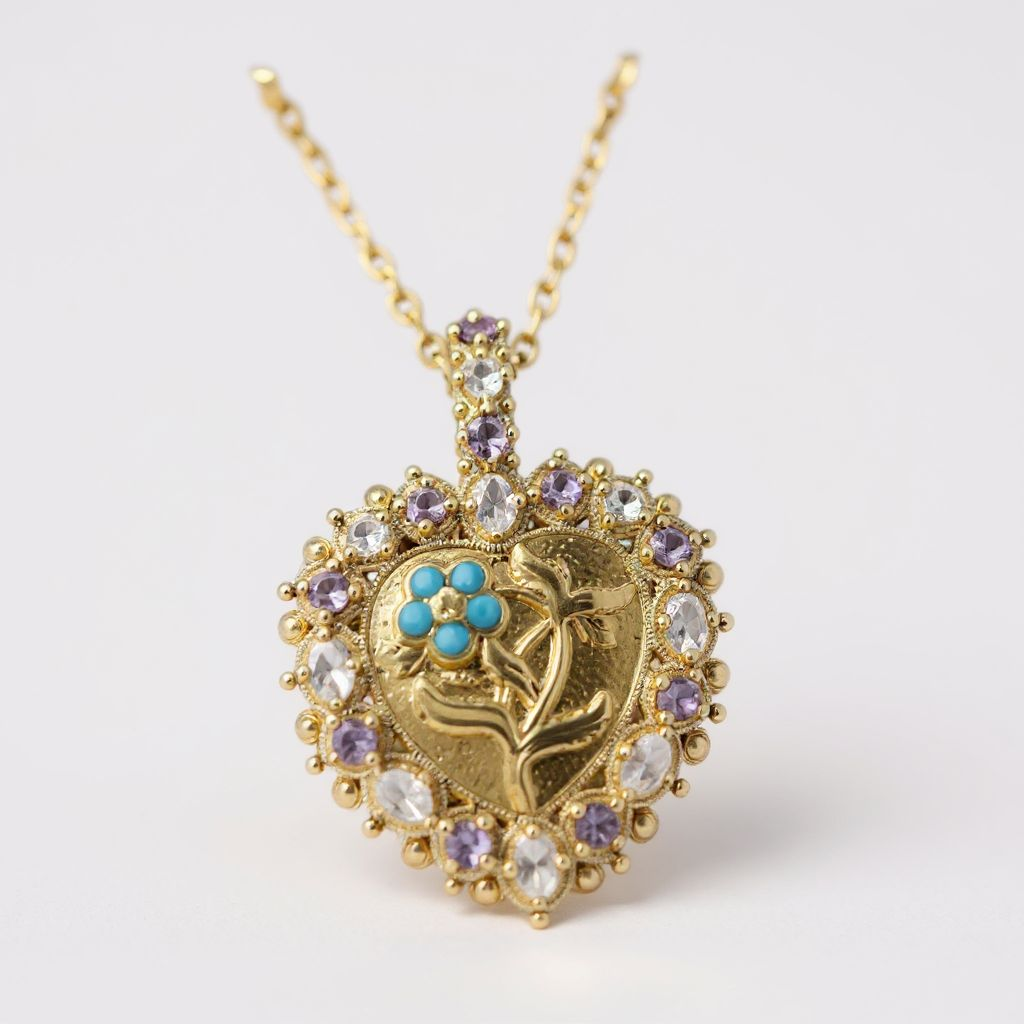 'Forget Me Not' Heart Pendant