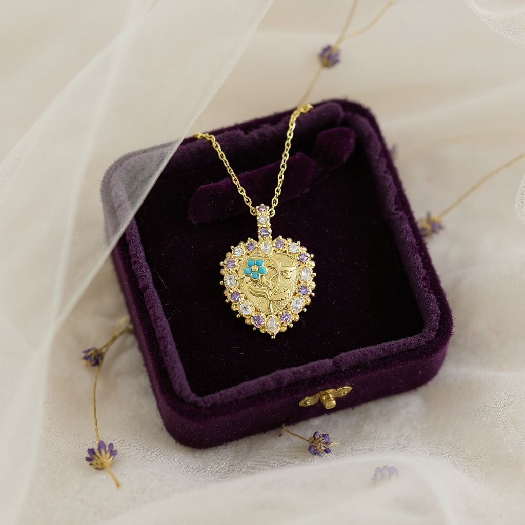 'Forget Me Not' Heart Pendant